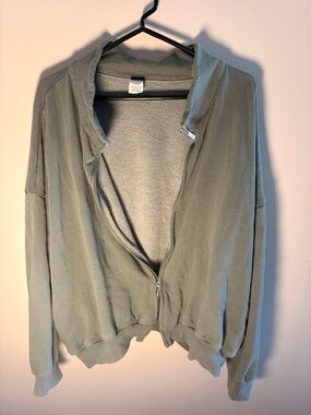 PINK Victoria's Secret Olive Green Zip-Up Jacket